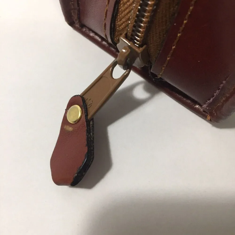 Vintage Stebco Briefcase Attache Vegan Pebbled Leather Retractable Handle Binder